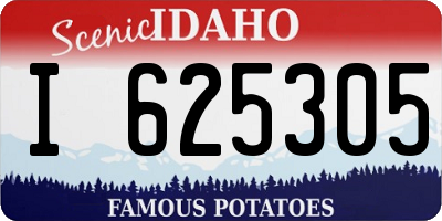 ID license plate I625305