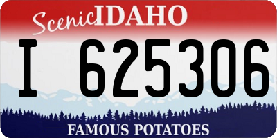ID license plate I625306
