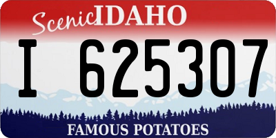 ID license plate I625307