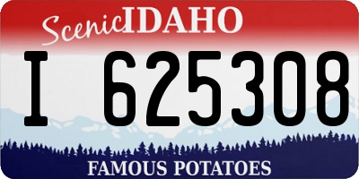ID license plate I625308