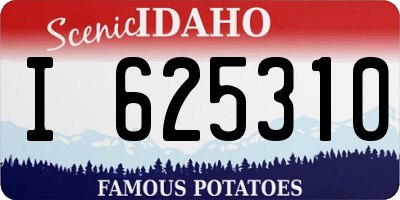 ID license plate I625310