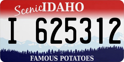 ID license plate I625312