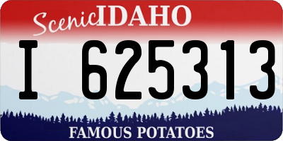 ID license plate I625313
