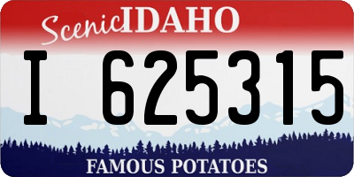 ID license plate I625315