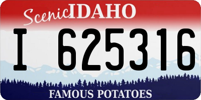 ID license plate I625316