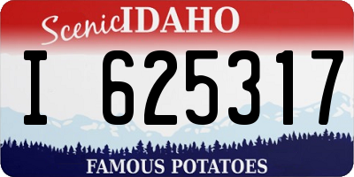 ID license plate I625317