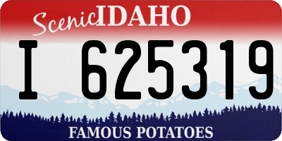 ID license plate I625319