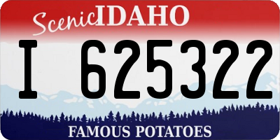ID license plate I625322