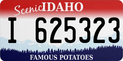 ID license plate I625323