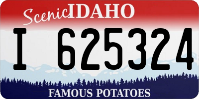 ID license plate I625324