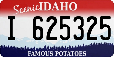 ID license plate I625325