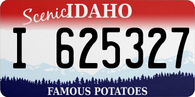 ID license plate I625327