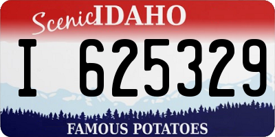 ID license plate I625329
