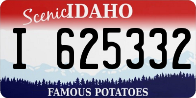 ID license plate I625332