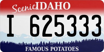 ID license plate I625333