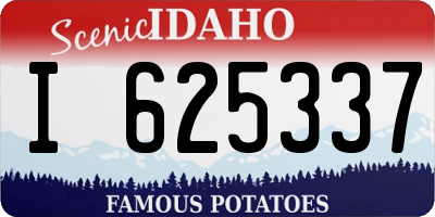 ID license plate I625337