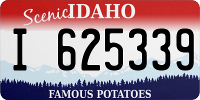 ID license plate I625339