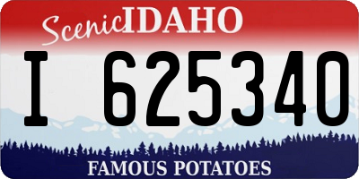 ID license plate I625340