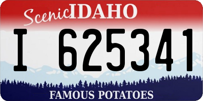 ID license plate I625341