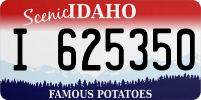 ID license plate I625350