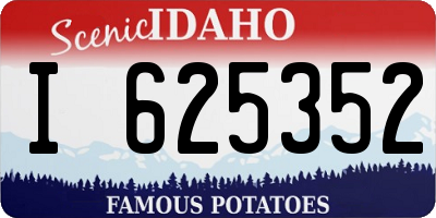 ID license plate I625352