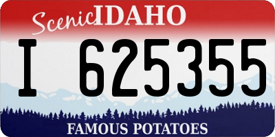 ID license plate I625355
