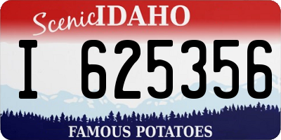 ID license plate I625356