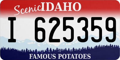 ID license plate I625359