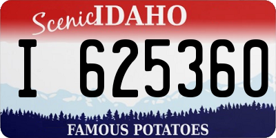 ID license plate I625360