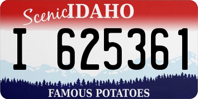 ID license plate I625361