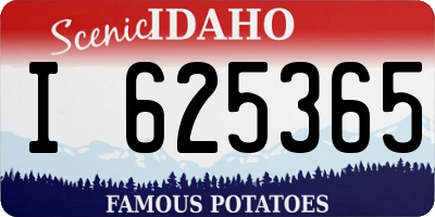 ID license plate I625365