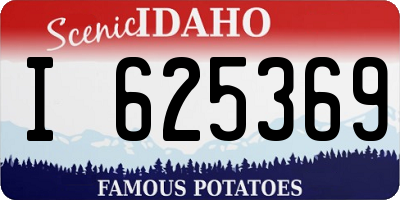 ID license plate I625369