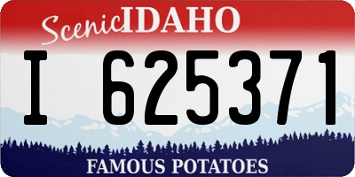 ID license plate I625371