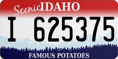 ID license plate I625375