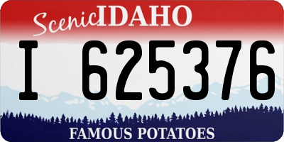 ID license plate I625376