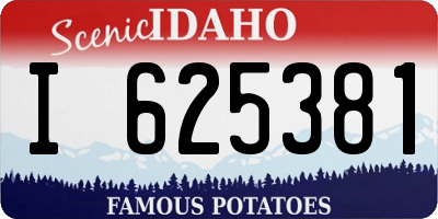 ID license plate I625381