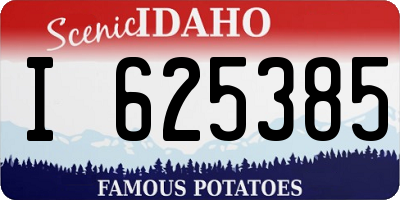 ID license plate I625385