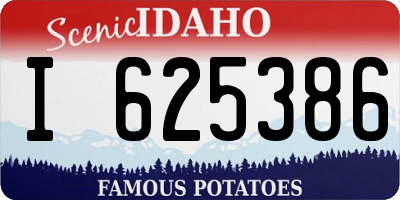 ID license plate I625386
