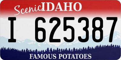 ID license plate I625387
