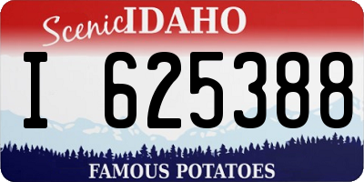 ID license plate I625388