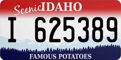 ID license plate I625389