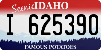 ID license plate I625390