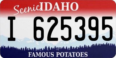 ID license plate I625395