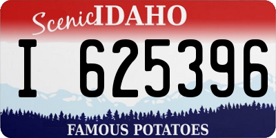 ID license plate I625396