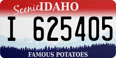 ID license plate I625405