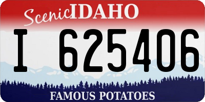 ID license plate I625406
