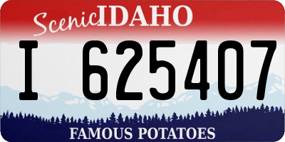 ID license plate I625407
