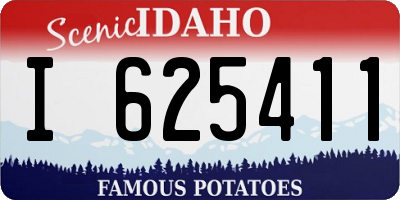 ID license plate I625411