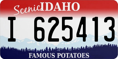 ID license plate I625413
