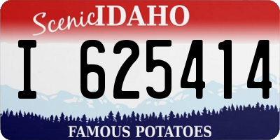 ID license plate I625414